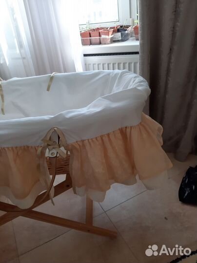 Детская люлька колыбель плетеная Италия
