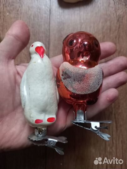 Елочные игрушки СССР горыныч пух пингвин