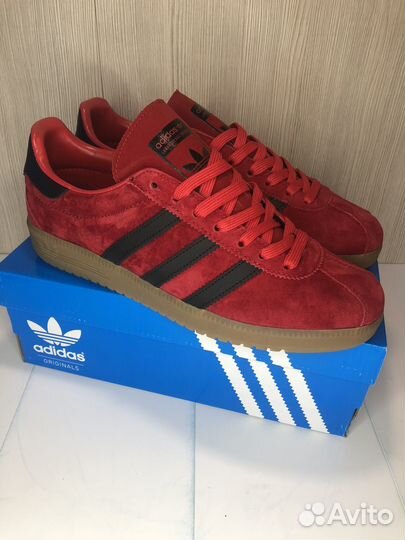 Adidas bermuda red black мужские 41-46 замшевые