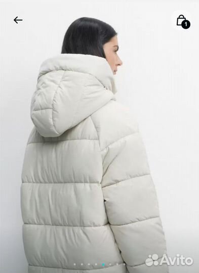 Пуховик пальто длинный новый оверсайз