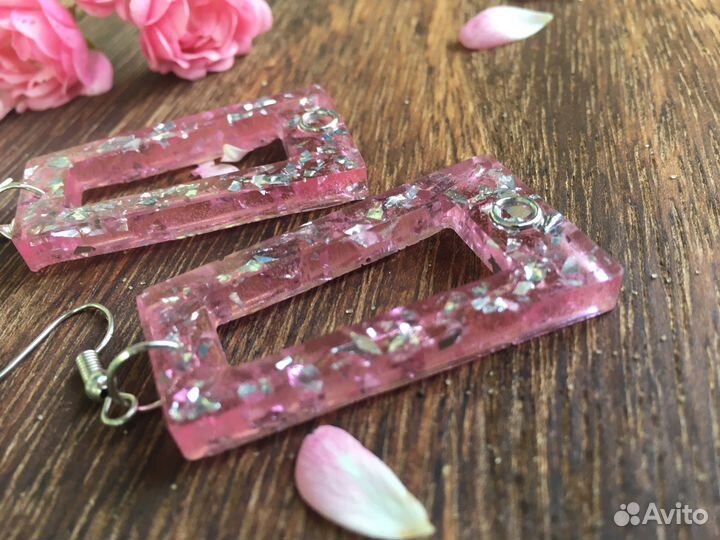 Серёжки из эпоксидной смолы