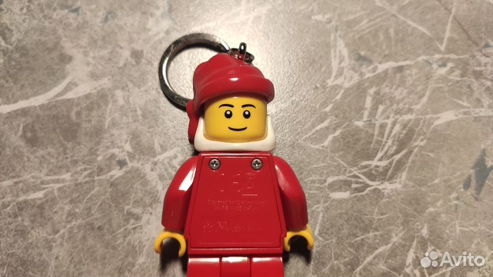 Lego брелок-фонарик Санта-Клаус