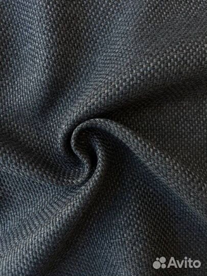 Шторы блэкаут рогожка (тёмный графит)