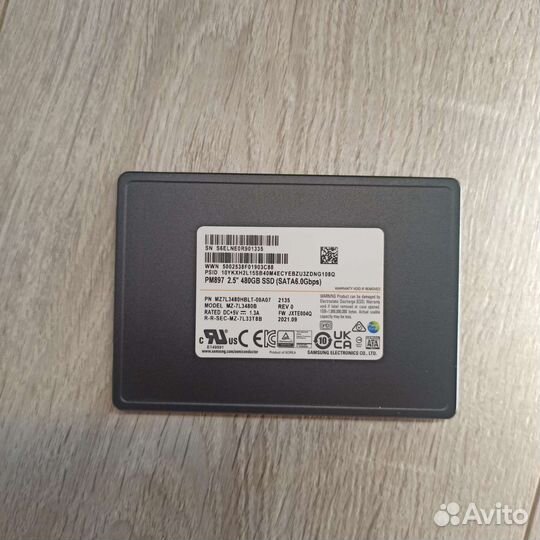 Жёсткий диск Samsung 480 гб mz7l3480hblt