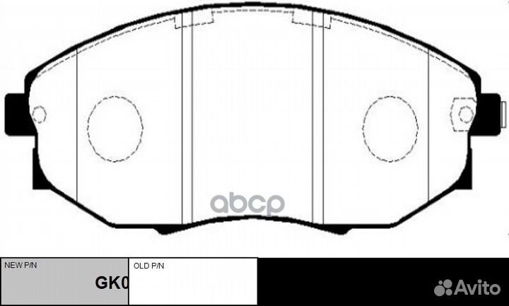 Колодки тормозные дисковые daewoo GK0443 ckkd-1