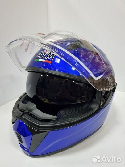 Мотошлем AiM JK320 Dark Blue, M