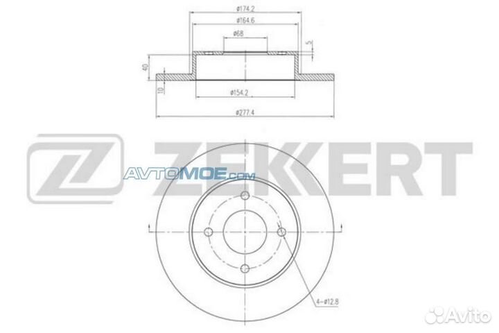 Диск торм. зад. Nissan Primera (P11) 96- BS5675 ze