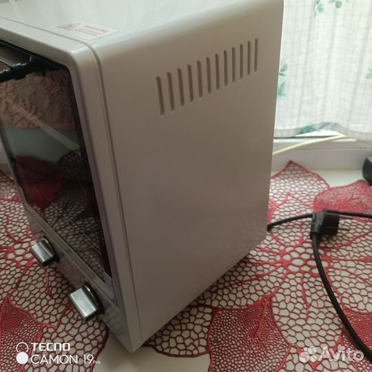 Электрическая мини-духовка-ростер, белая