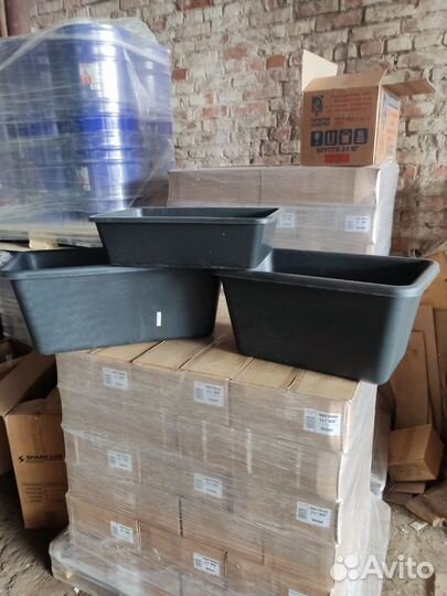 Таз строительный прямоугольный круглый