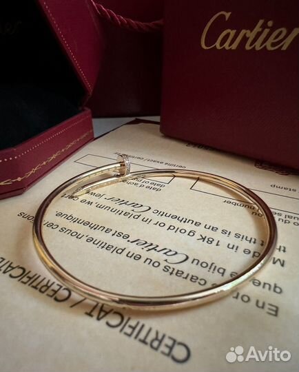 Золотой браслет Cartier гвоздь с бриллиантами