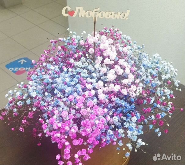 Гипсофила в шляпной коробке