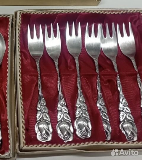 Десертные наборы ложек вилок щипцы с розой