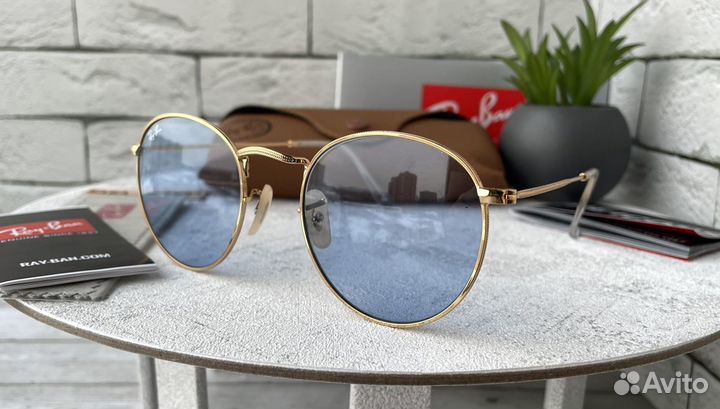 Солнцезащитные очки ray ban round metal