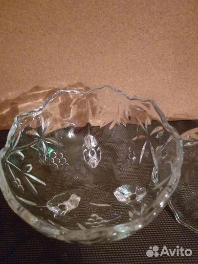 Хрустальная конфетница с крышкой СССР