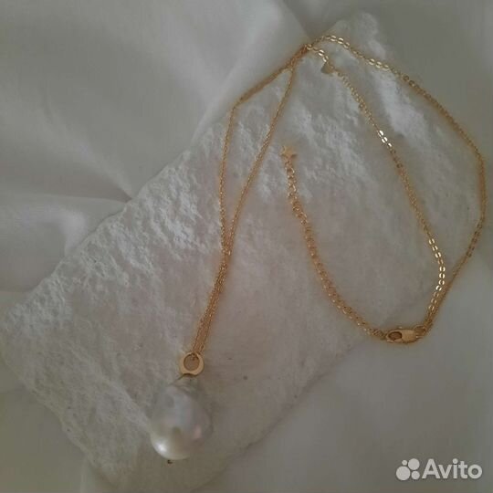 Цепочка с подвеской из барочного жемчуга