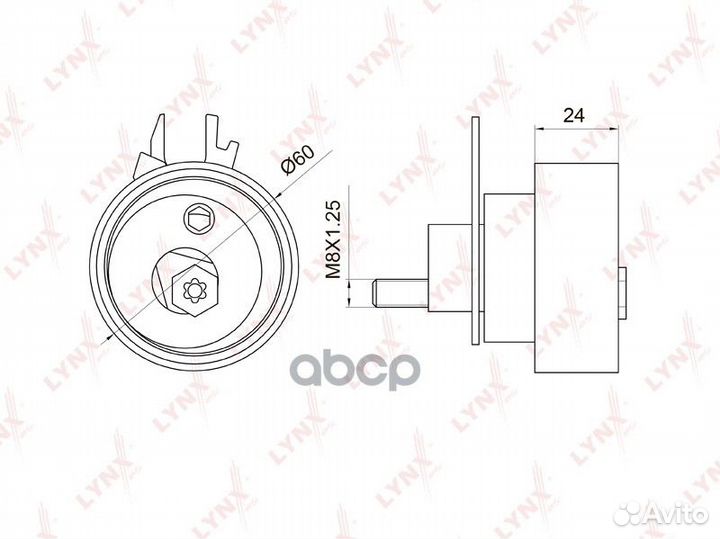 Ролик натяжной ремня грм LCV PB1054 lynxauto