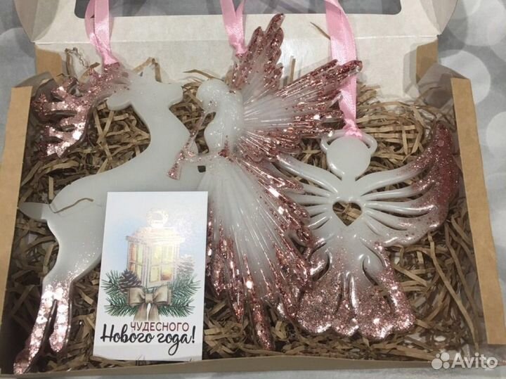 Ёлочные игрушки из эпоксидной смолы