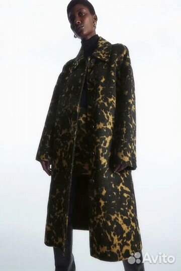 Пальто COS шерстяное пальто оверсайз С узором