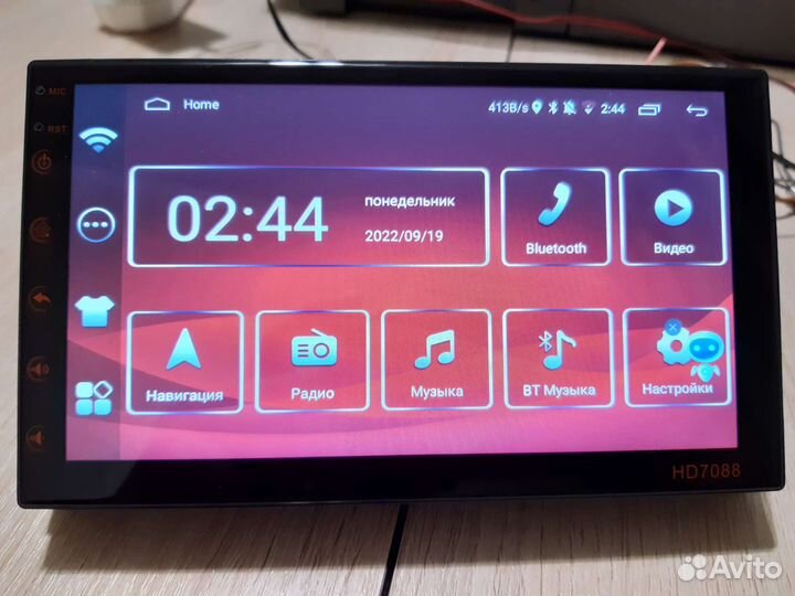 Магнитола 2 din android, 7 дюймов hyundai solaris