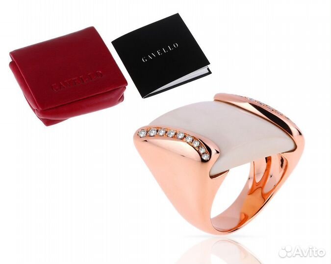 Золотое кольцо с бриллиантами 0.18ct Gavello