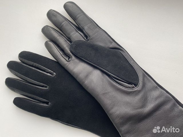 Перчатки кожа/замша новые 6-6,5р