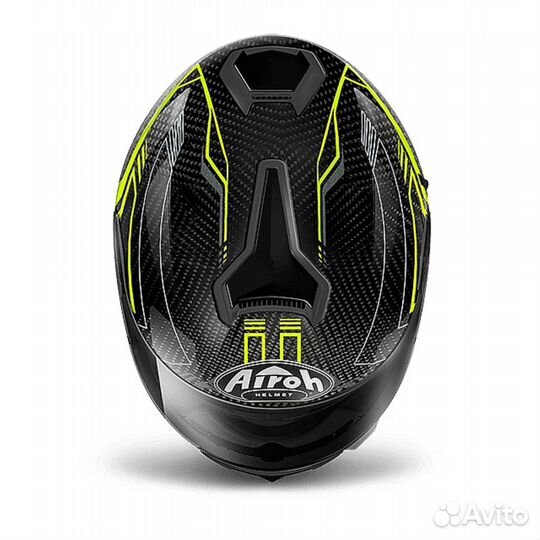 Шлем интеграл St 701 черно-желтый карбон