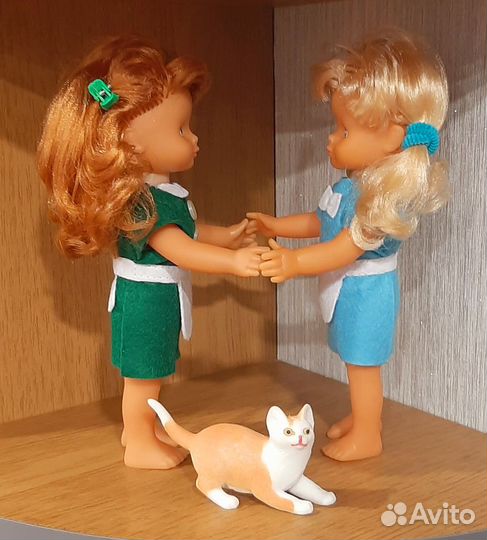 Кукла гдр 20 см.Подружки. Длинные волосы