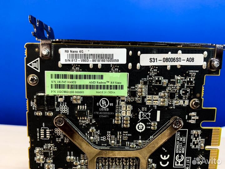 Видеокарта Asus Radeon R9 Nano 4Gb 4096Bit