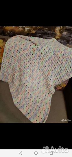 Плед детский вязаный