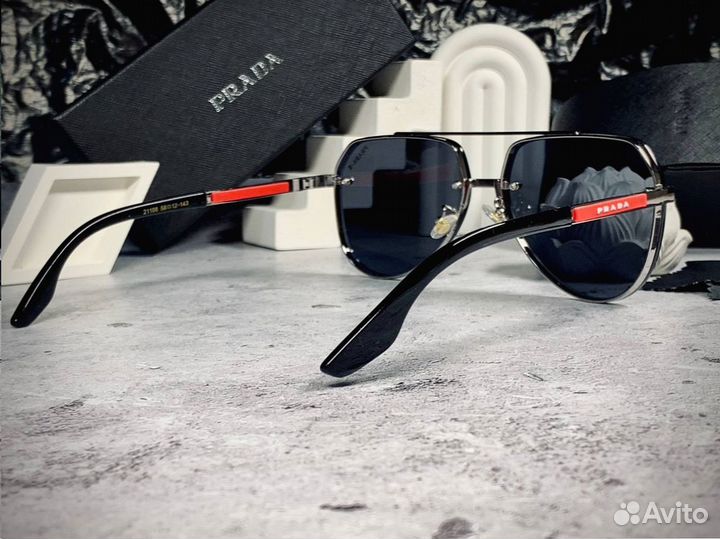 Очки Prada Aviator черные