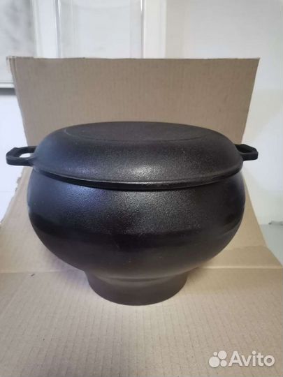 Горшок. Чугунок 4 литра. Ухват.котелок.ухват