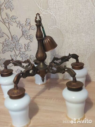 Люстра ретро бу СССР медная