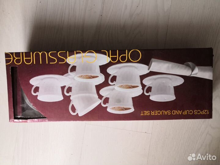 Сервис 12 предметов, опаловое жаропрочное стекло