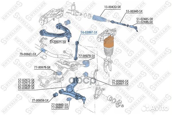 Тяга стабилизатора VW touareg ALL 02.audi Q7 0