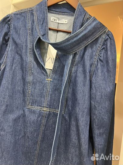 Джинсовая блузка zara оригинал XL