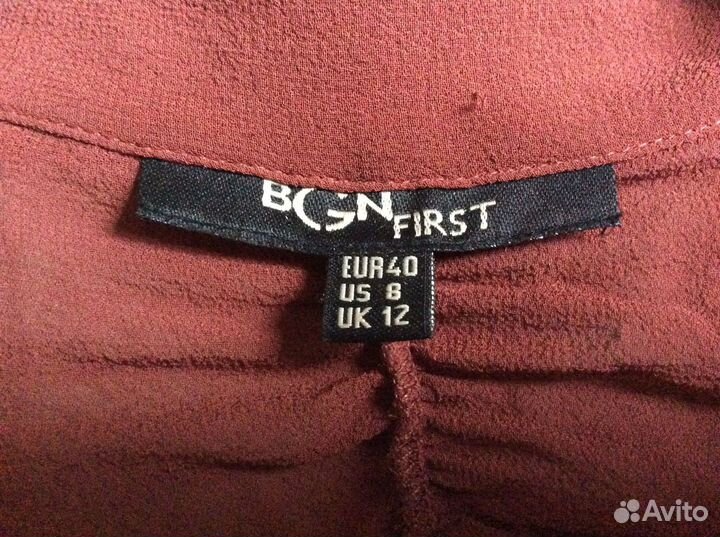 Блузка терракотового цвета BGN 100% шелк