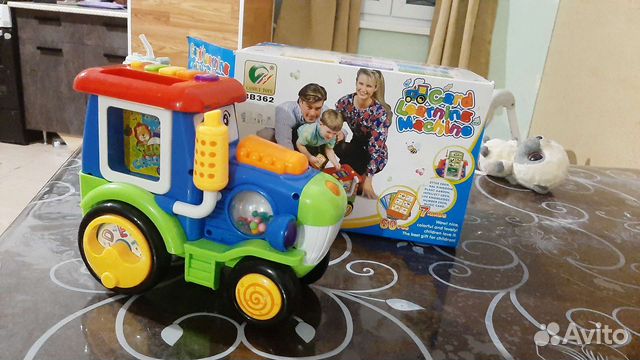 Обучающий автомобиль паровоз на английском