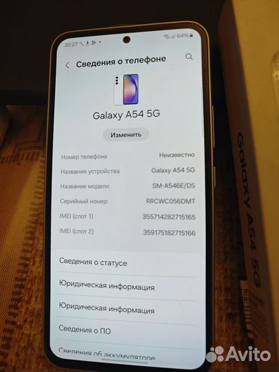 Samsung Galaxy A54, 8/256 ГБ