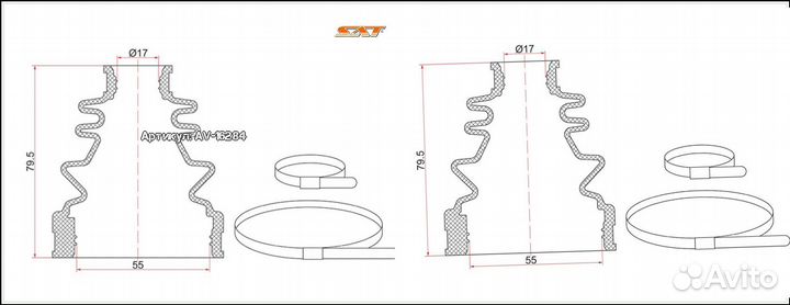 Пыльник ШРУС внутренний toyota vitz yaris 1krfe KS