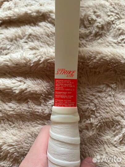 Теннисная ракетка babolat pure strike lite новая