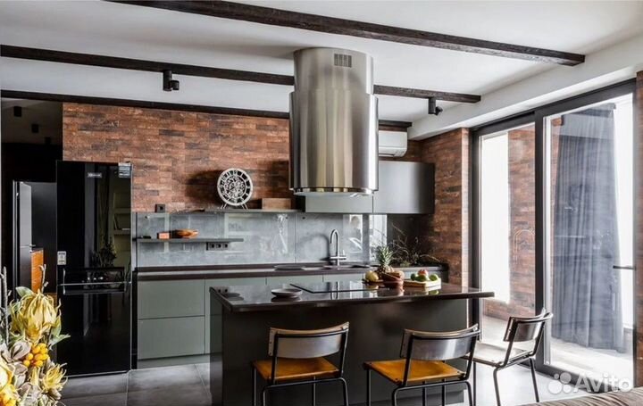 Кухня на заказ, угловая, маленькая, прямая