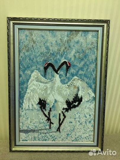 Картина вышитая бисером (полная зашивка)