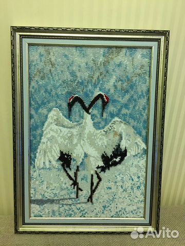 Картина вышитая бисером (полная зашивка)