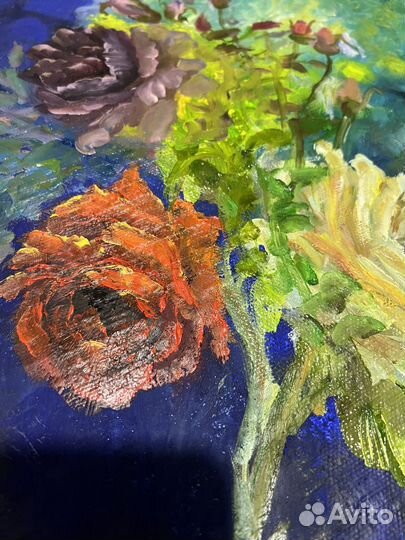 Картина маслом цветы