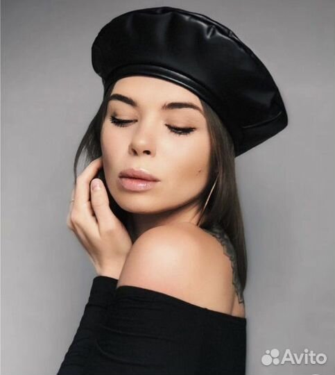 Берет искусственная кожа