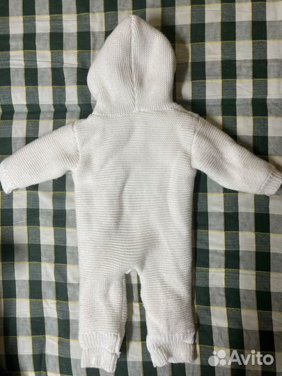 Зимний вязаный комбинезон 68