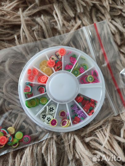 Фигурки для дизайна ногтей, фрукты