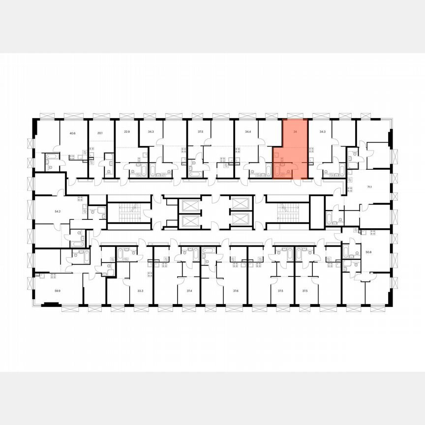 Квартира-студия, 24 м², 18/30 эт.