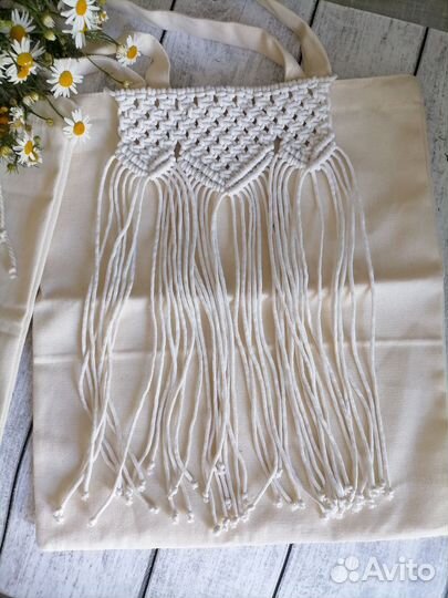 Сумка шоппер макраме