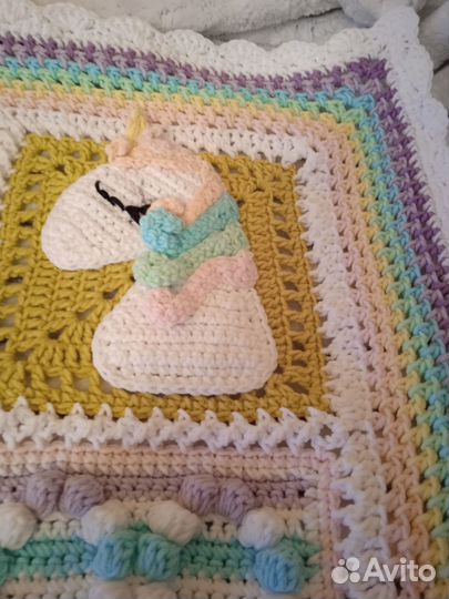 Плед детский вязаный